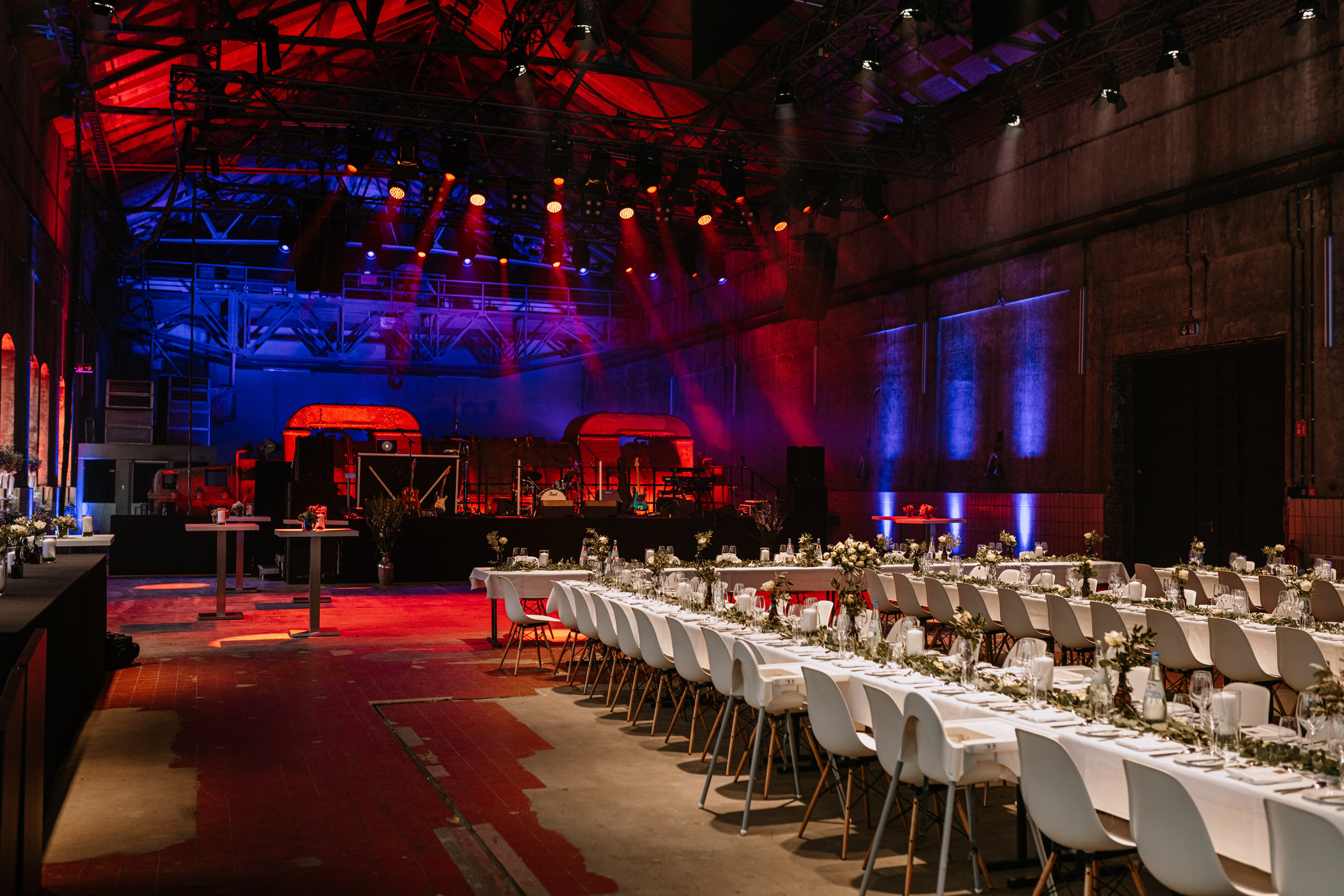 Sitzordnung einer Hochzeitsveranstaltung in der Jahrhunderthalle Bochum 
