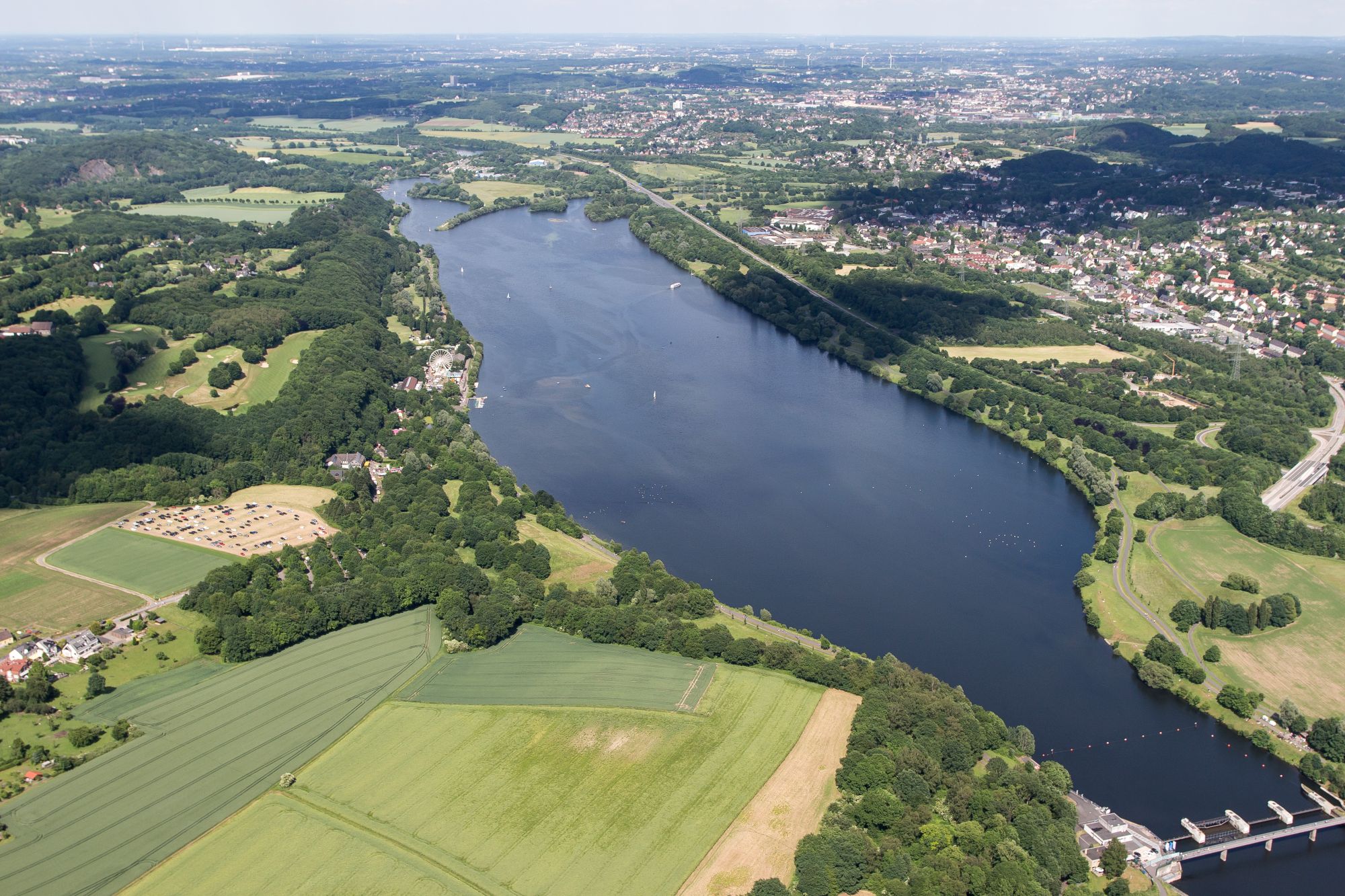 Blick auf die Ruhr von oben